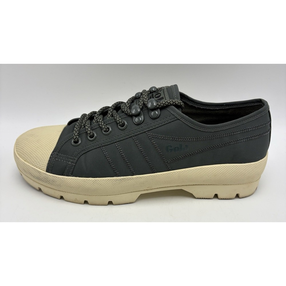 Gola Chunky Sneakers Womens 7 Army Green Canvas Lace Up Casual Shoes Preppy